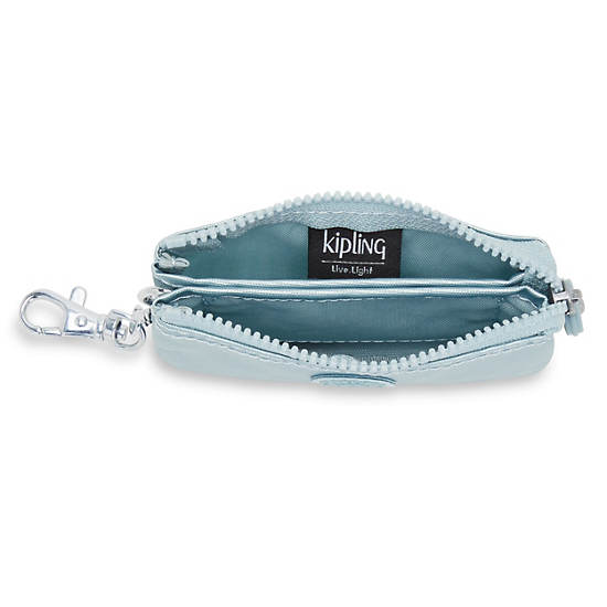 Kipling Creativity Mini Metallic Pouch Keychain Väska Aqua | SE 1116MQ